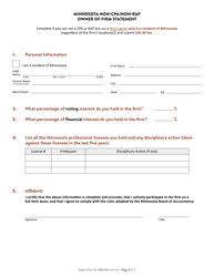 Application for Minnesota CPA Firm Permit - Minnesota, Page 6