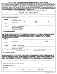 Form ADPH-HS-33 Amendment Packet for Alabama Birth and Death Certificates - Alabama, Page 3