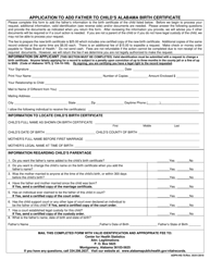Form ADPH-HS-33 Amendment Packet for Alabama Birth and Death Certificates - Alabama, Page 5