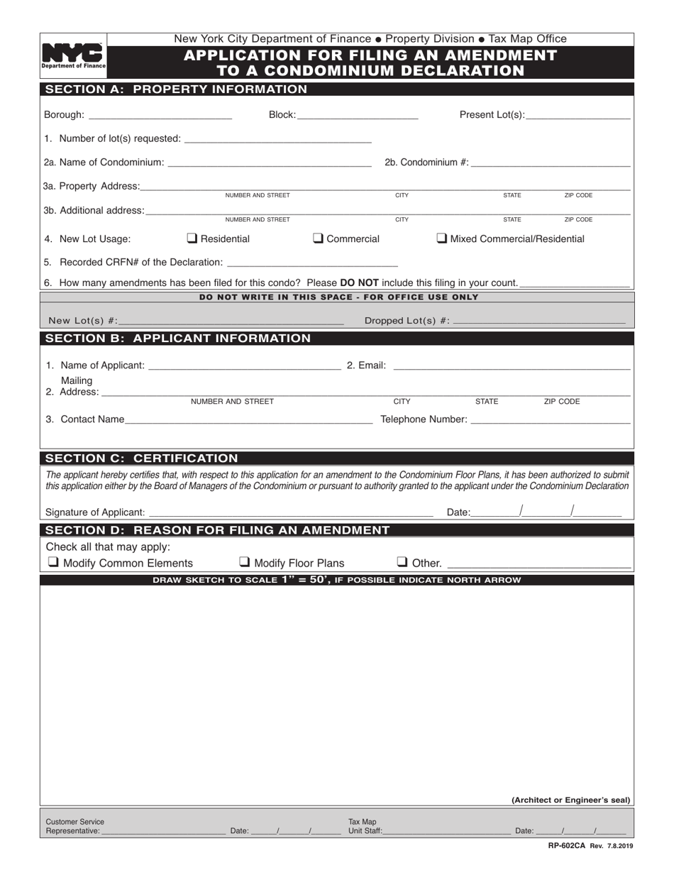 Form RP-602CA - Fill Out, Sign Online And Download Printable PDF, New ...