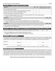 Lien Sale Property Exemption Application - New York City, Page 2