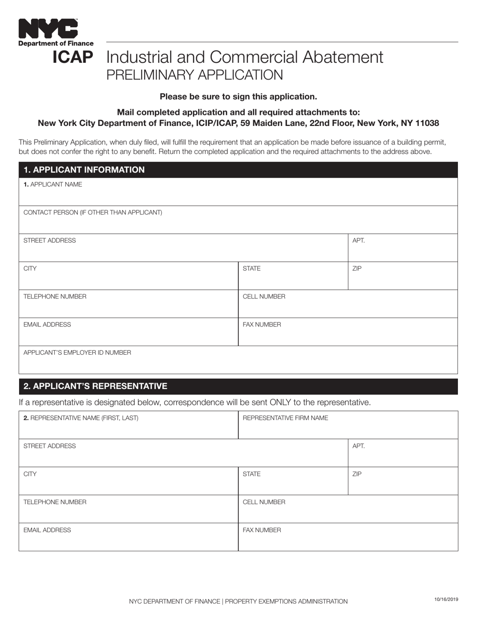 Industrial and Commercial Abatement Preliminary Application - New York City, Page 4