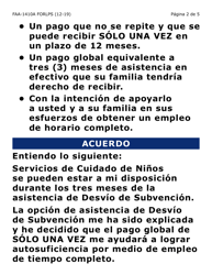 Formulario FAA-1410A-LPS Acuerdo De Solicitante Y Guion De Desvio De Subvencion (Letra Grande) - Arizona (Spanish), Page 2