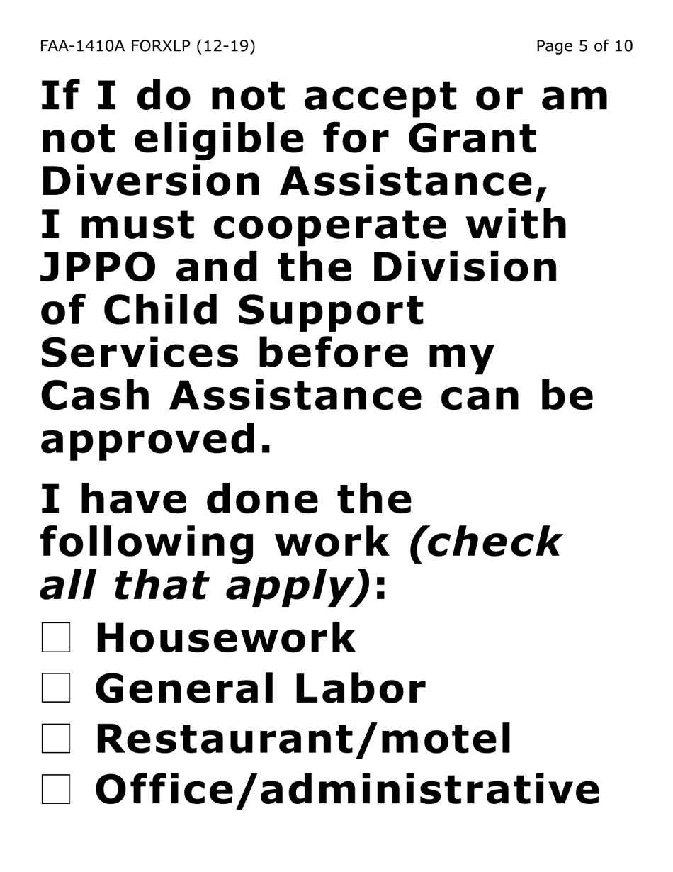Form FAA-1410A-XLP Grant Diversion Script and Applicant Agreement (Extra Large Print) - Arizona, Page 5
