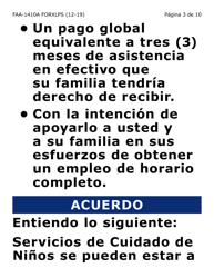 Formulario FAA-1410A-XLPS Acuerdo De Solicitante Y Guion De Desvio De Subvencion (Letra Extra Grande) - Arizona (Spanish), Page 3