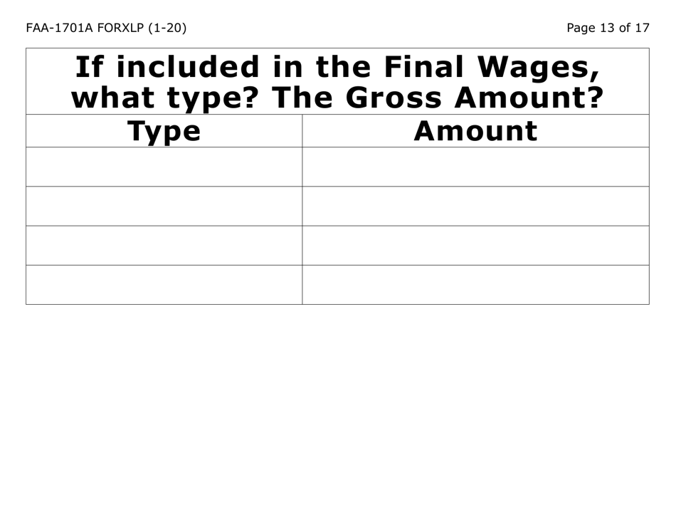 Form FAA-1701A-XLP Verification of Terminated Employment (Extra Large Print) - Arizona (English / Spanish), Page 13