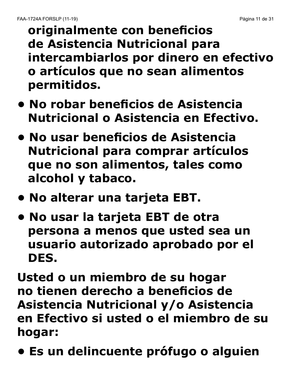 Formulario FAA-1724A-SLP Paginas De Firma De La Solicitud (Letra Grande) - Arizona (Spanish), Page 11