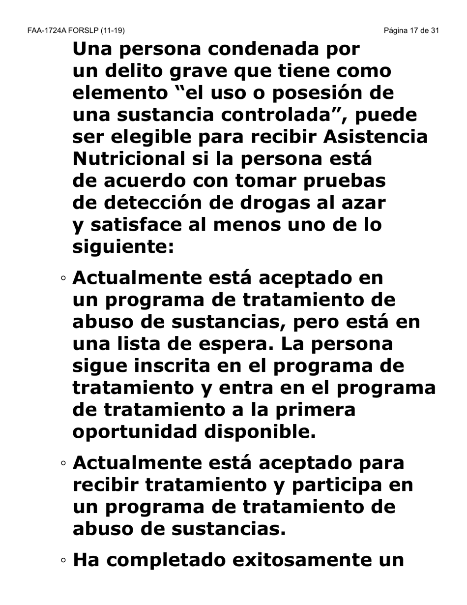 Formulario FAA-1724A-SLP Paginas De Firma De La Solicitud (Letra Grande) - Arizona (Spanish), Page 17