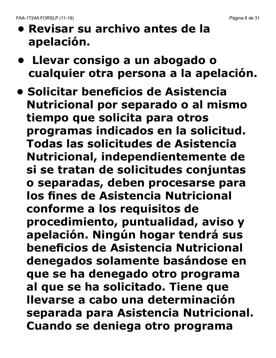 Formulario FAA-1724A-SLP Paginas De Firma De La Solicitud (Letra Grande) - Arizona (Spanish), Page 6