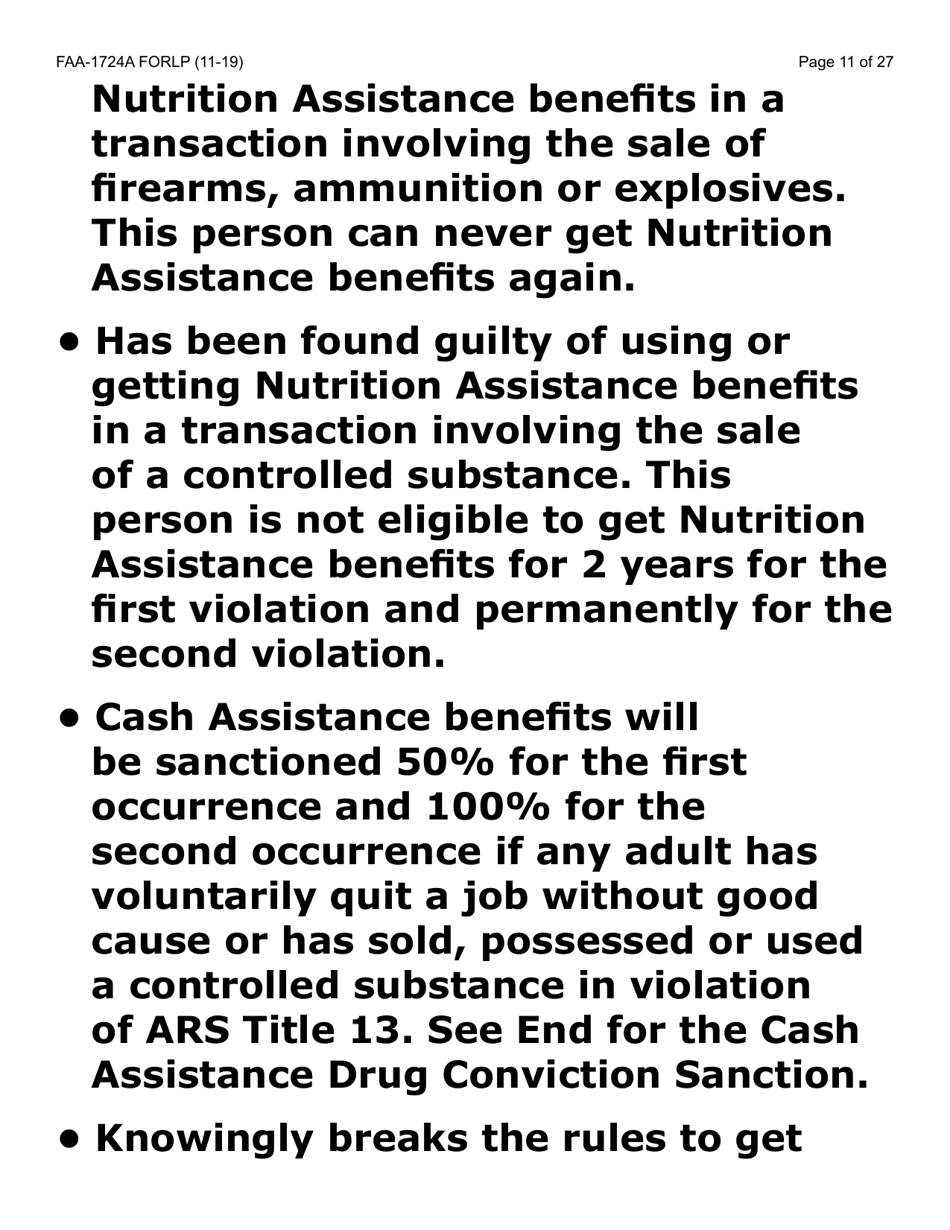 Form FAA-1724A-LP Application Signature Pages (Large Print) - Arizona, Page 11