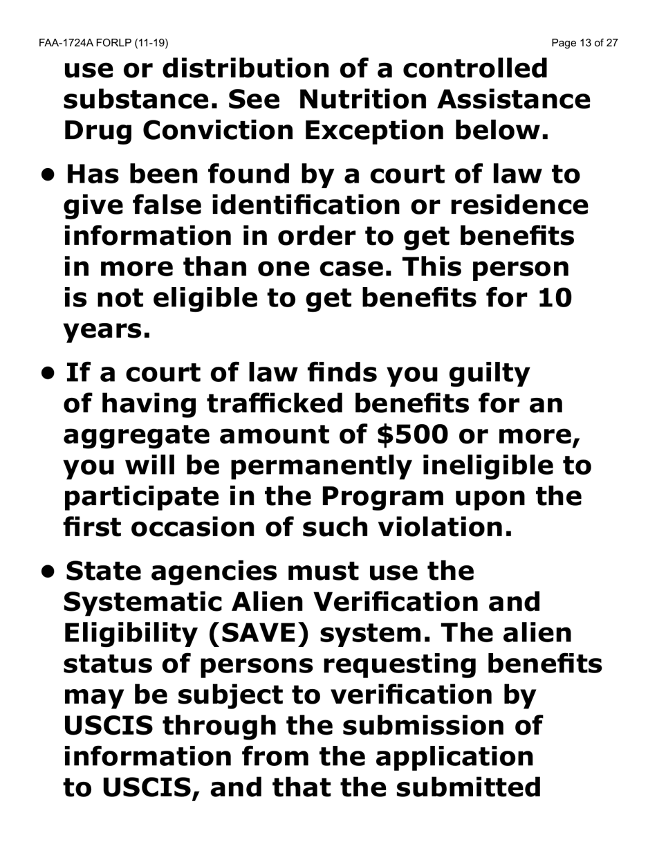 Form FAA-1724A-LP Application Signature Pages (Large Print) - Arizona, Page 13