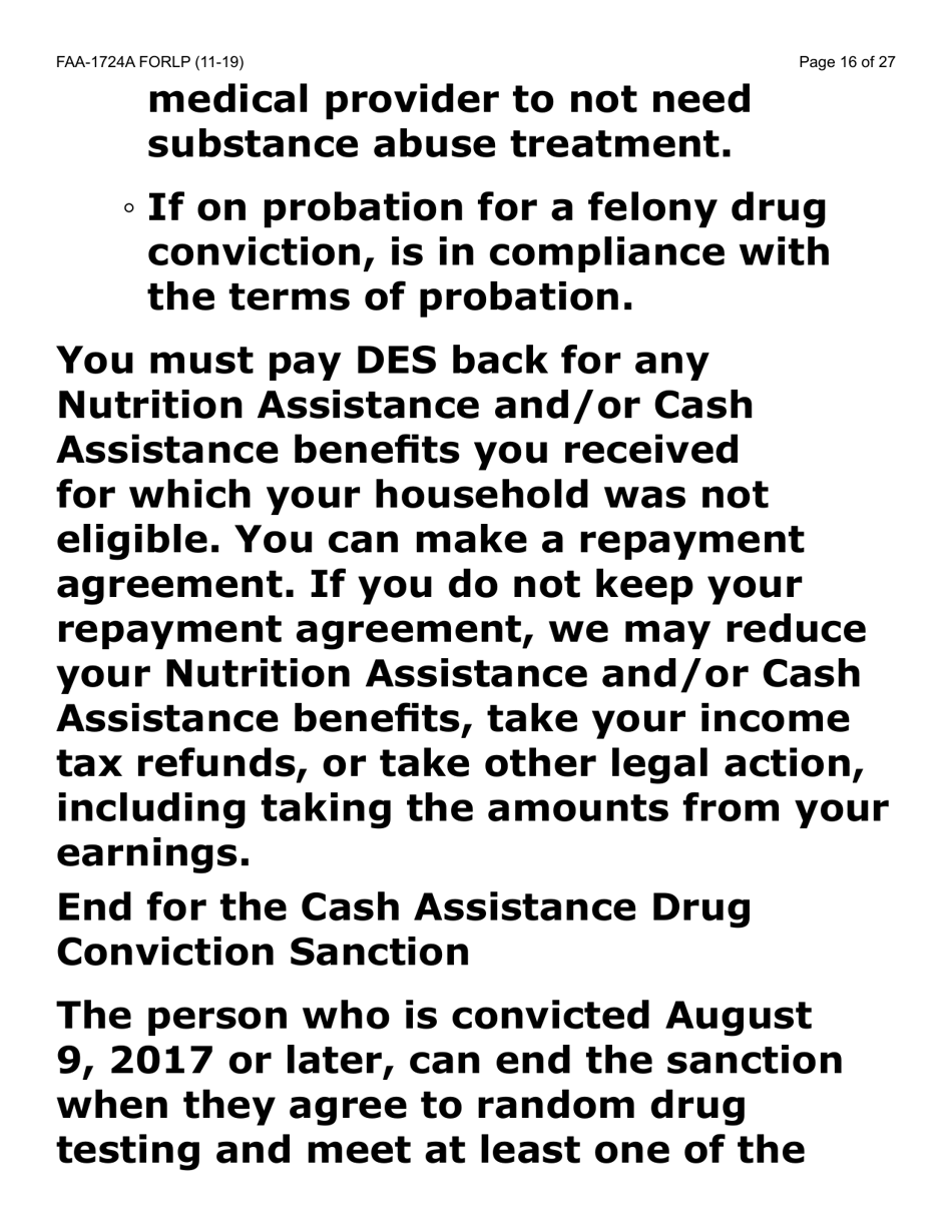 Form FAA-1724A-LP Application Signature Pages (Large Print) - Arizona, Page 16