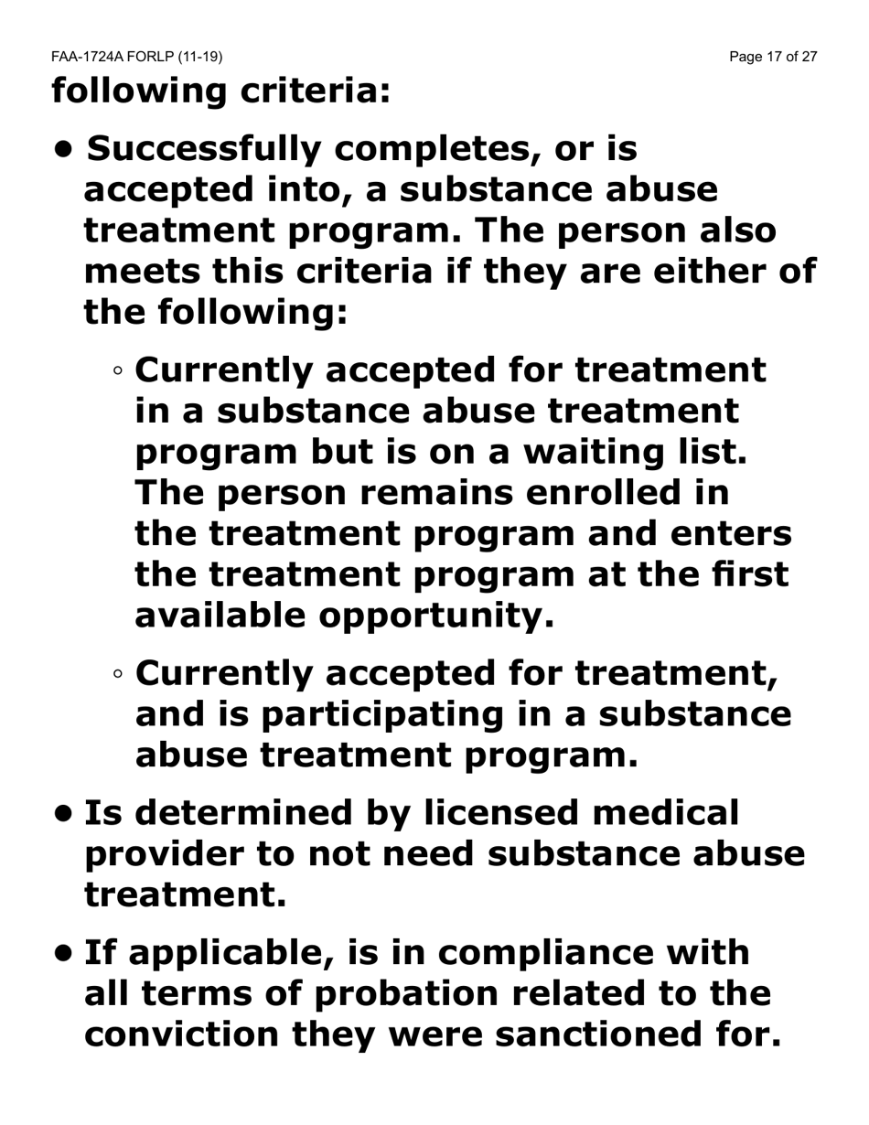 Form FAA-1724A-LP Application Signature Pages (Large Print) - Arizona, Page 17