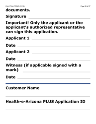 Form FAA-1724A-LP Application Signature Pages (Large Print) - Arizona, Page 26