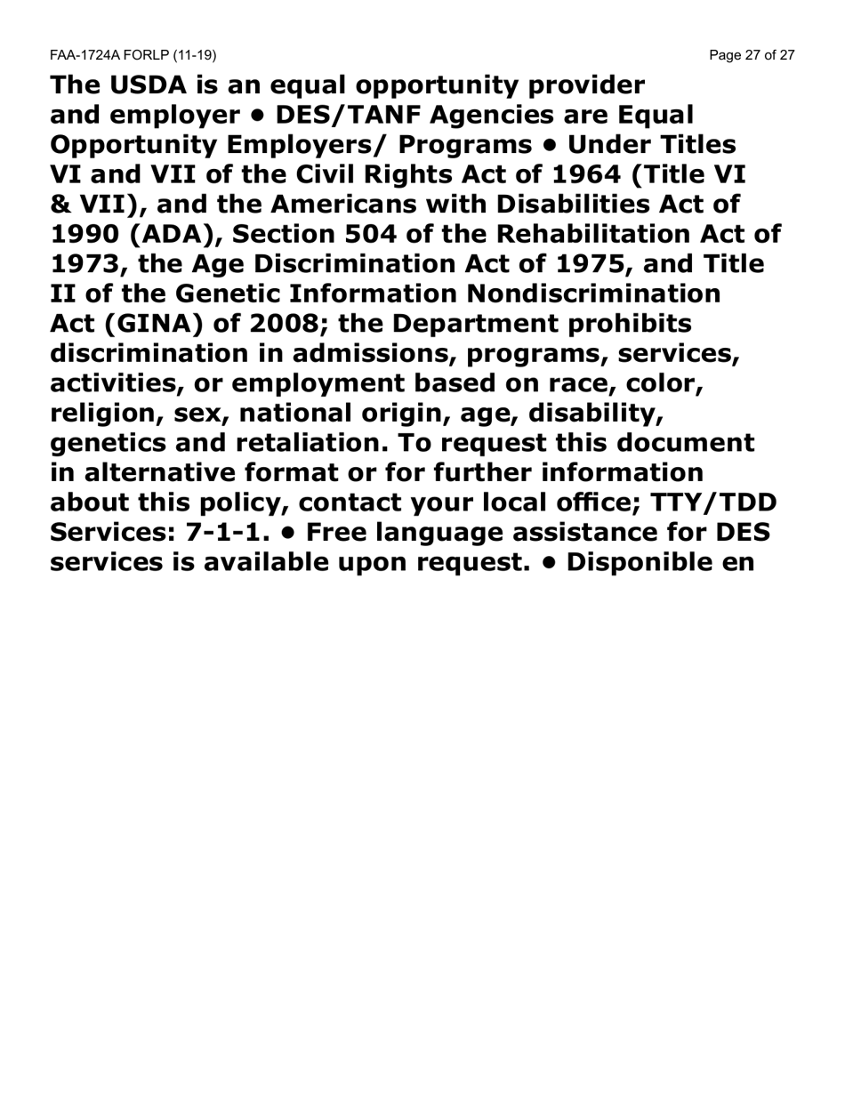 Form FAA-1724A-LP Application Signature Pages (Large Print) - Arizona, Page 27