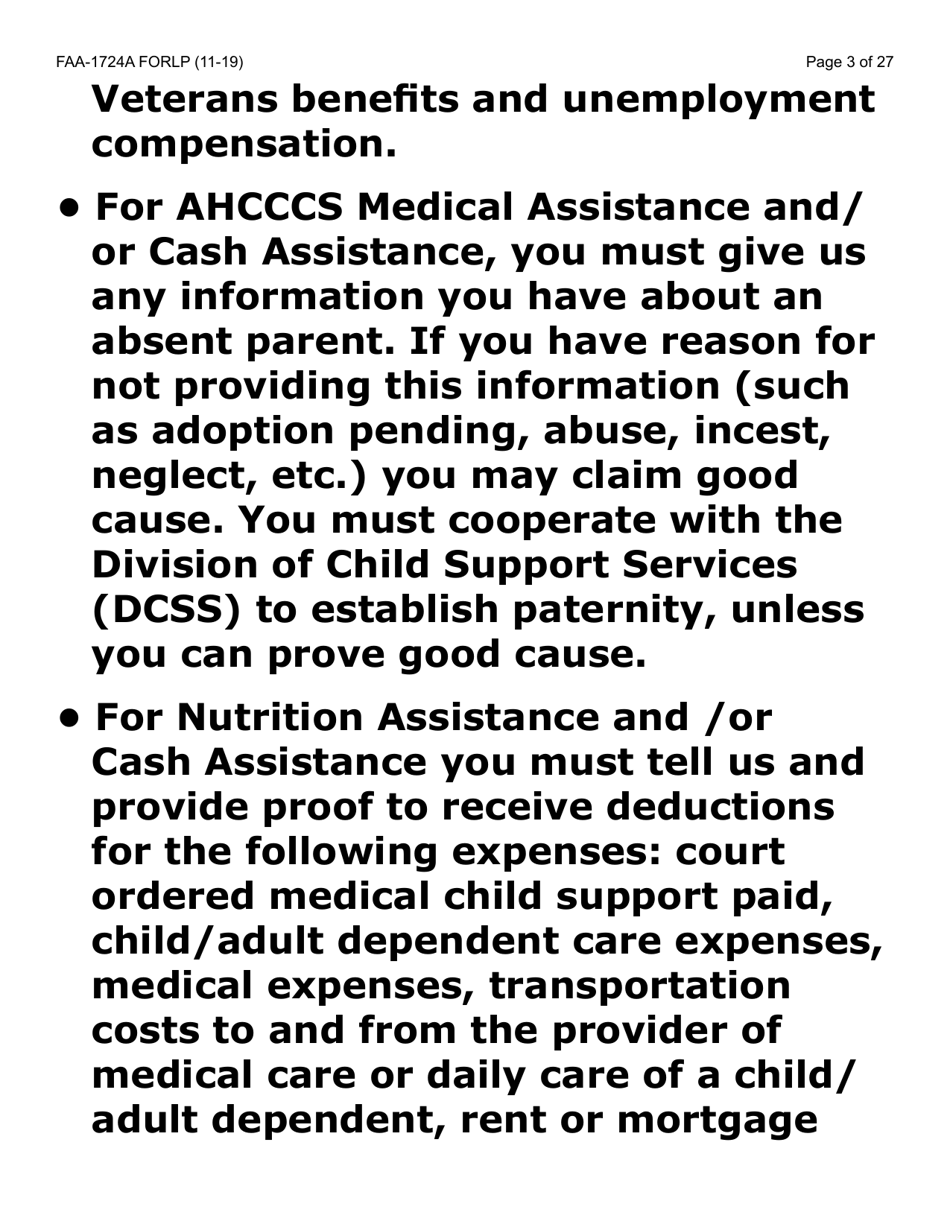 Form FAA-1724A-LP Application Signature Pages (Large Print) - Arizona, Page 3