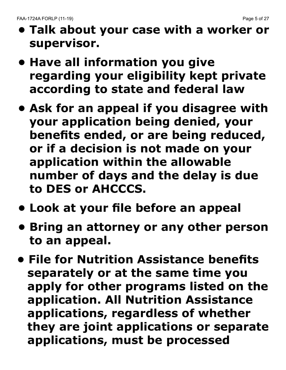 Form FAA-1724A-LP Application Signature Pages (Large Print) - Arizona, Page 5