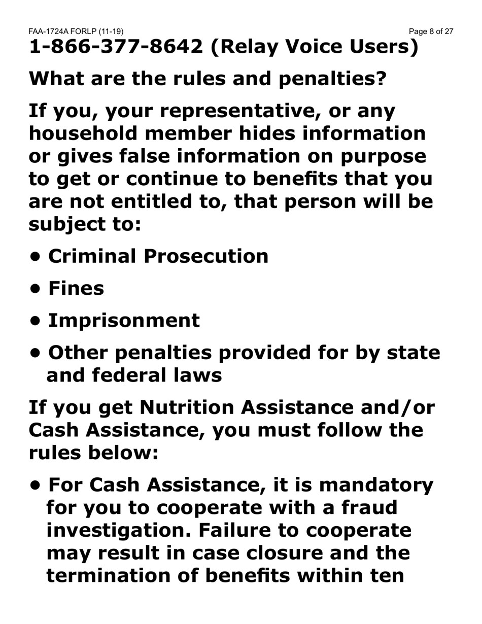 Form FAA-1724A-LP Application Signature Pages (Large Print) - Arizona, Page 8