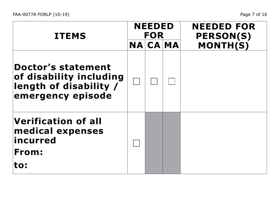 Form FAA-0077A-LP Information Request and Pending Information Agreement (Large Print) - Arizona, Page 7