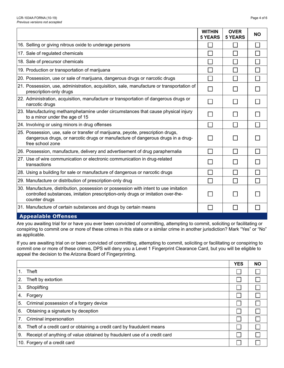 Form Lcr 1034a Fill Out Sign Online And Download Fillable Pdf Arizona Templateroller 8369