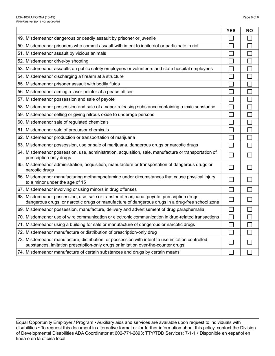 Form LCR-1034A - Fill Out, Sign Online and Download Fillable PDF ...