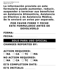 Formulario FAA-0412A-SLP ' informe De Cambios (Letra Grande) - Arizona (Spanish), Page 22