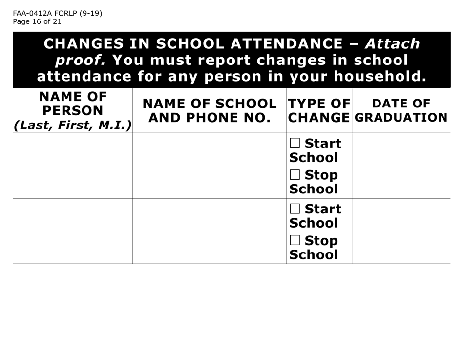 Form FAA-0412A-LP Change Report (Large Print) - Arizona, Page 16