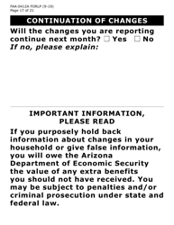Form FAA-0412A-LP Change Report (Large Print) - Arizona, Page 17