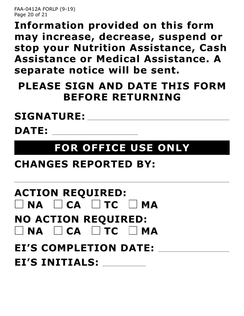 Form FAA-0412A-LP Change Report (Large Print) - Arizona, Page 20