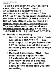 Form FAA-0412A-LP Change Report (Large Print) - Arizona, Page 2