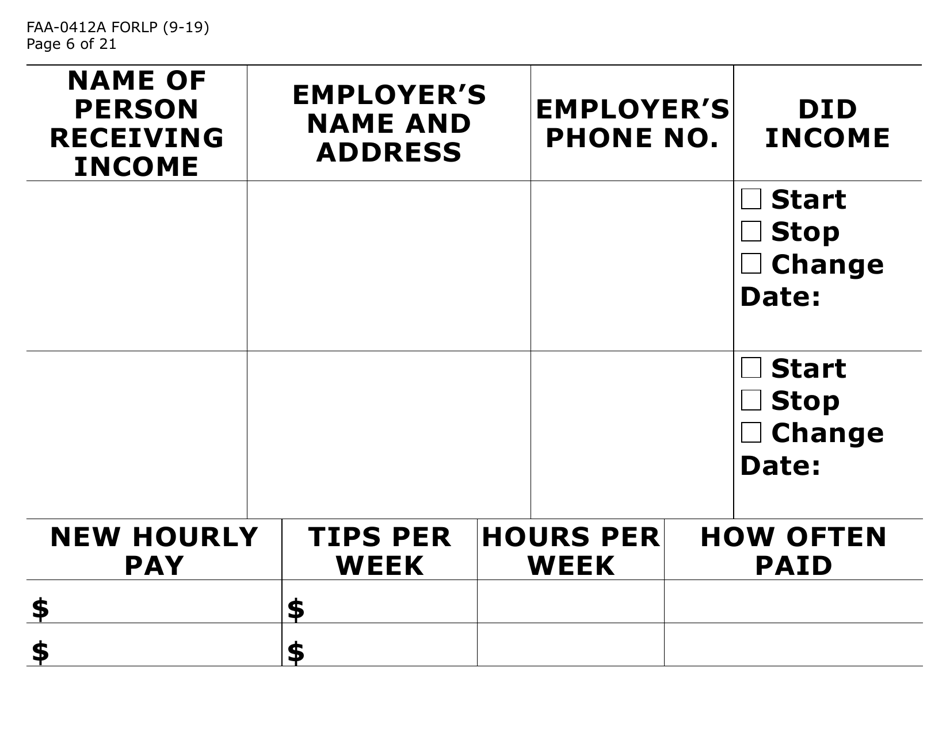 Form FAA-0412A-LP Change Report (Large Print) - Arizona, Page 6