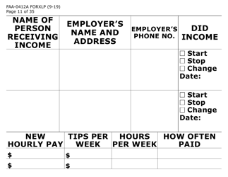 Form FAA-0412A-XLP change Report (Extra Large Print) - Arizona, Page 11