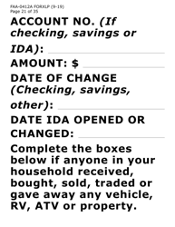 Form FAA-0412A-XLP change Report (Extra Large Print) - Arizona, Page 21