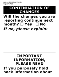 Form FAA-0412A-XLP change Report (Extra Large Print) - Arizona, Page 27