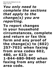 Form FAA-0412A-XLP change Report (Extra Large Print) - Arizona, Page 2