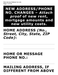 Form FAA-0412A-XLP change Report (Extra Large Print) - Arizona, Page 7