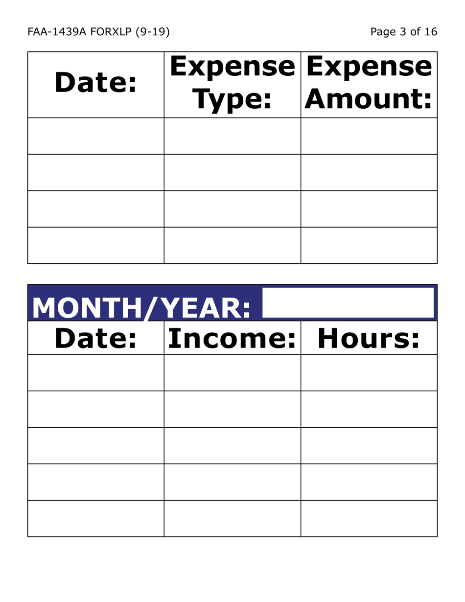 Form FAA-1439A-XLP Self-employment Income Statement (Extra Large Print) - Arizona, Page 3