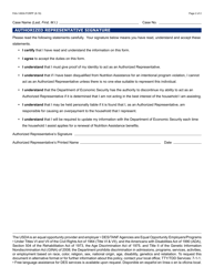Form FAA-1493A Authorized Representative Request - Arizona, Page 2