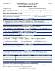 Form AAA-1122A Host Agency Application - Arizona