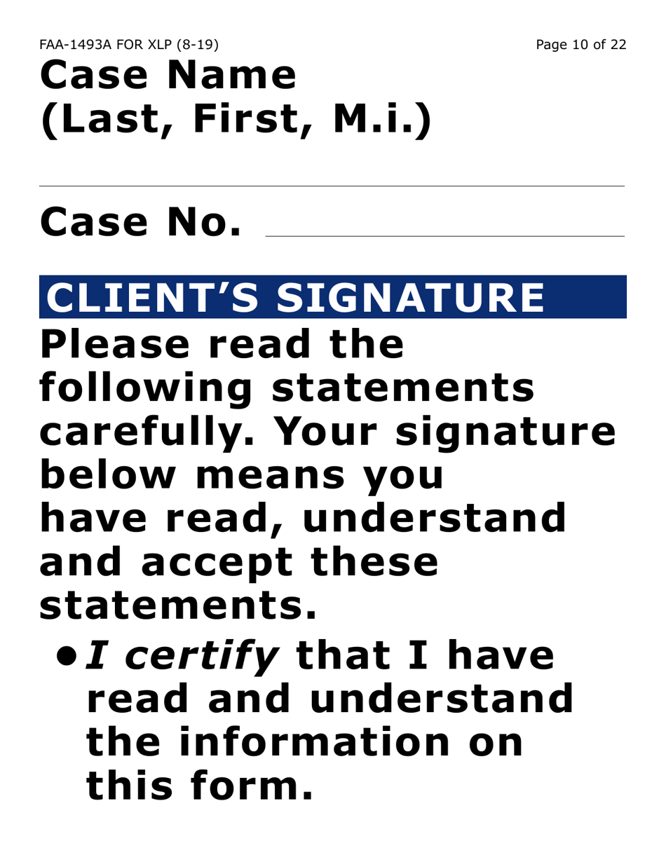 Form FAA-1493A-XLP Authorized Representative Request (Extra Large Print) - Arizona, Page 10