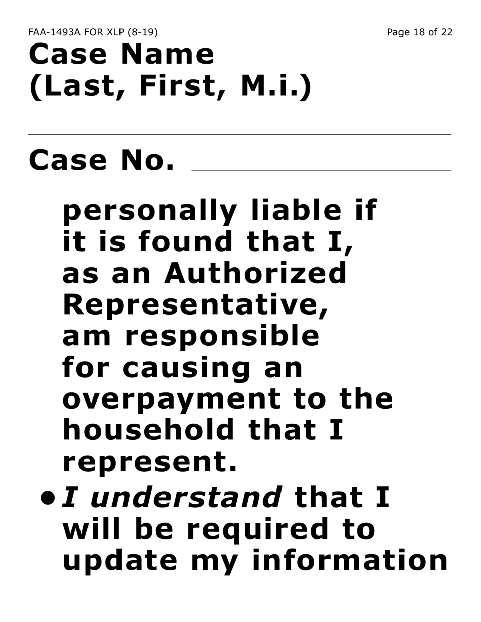 Form FAA-1493A-XLP Authorized Representative Request (Extra Large Print) - Arizona, Page 18