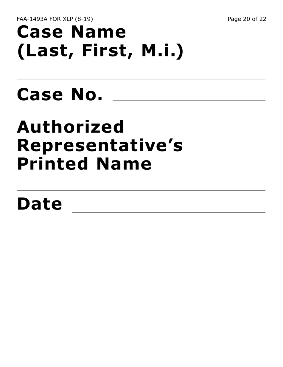 Form FAA-1493A-XLP Authorized Representative Request (Extra Large Print) - Arizona, Page 20