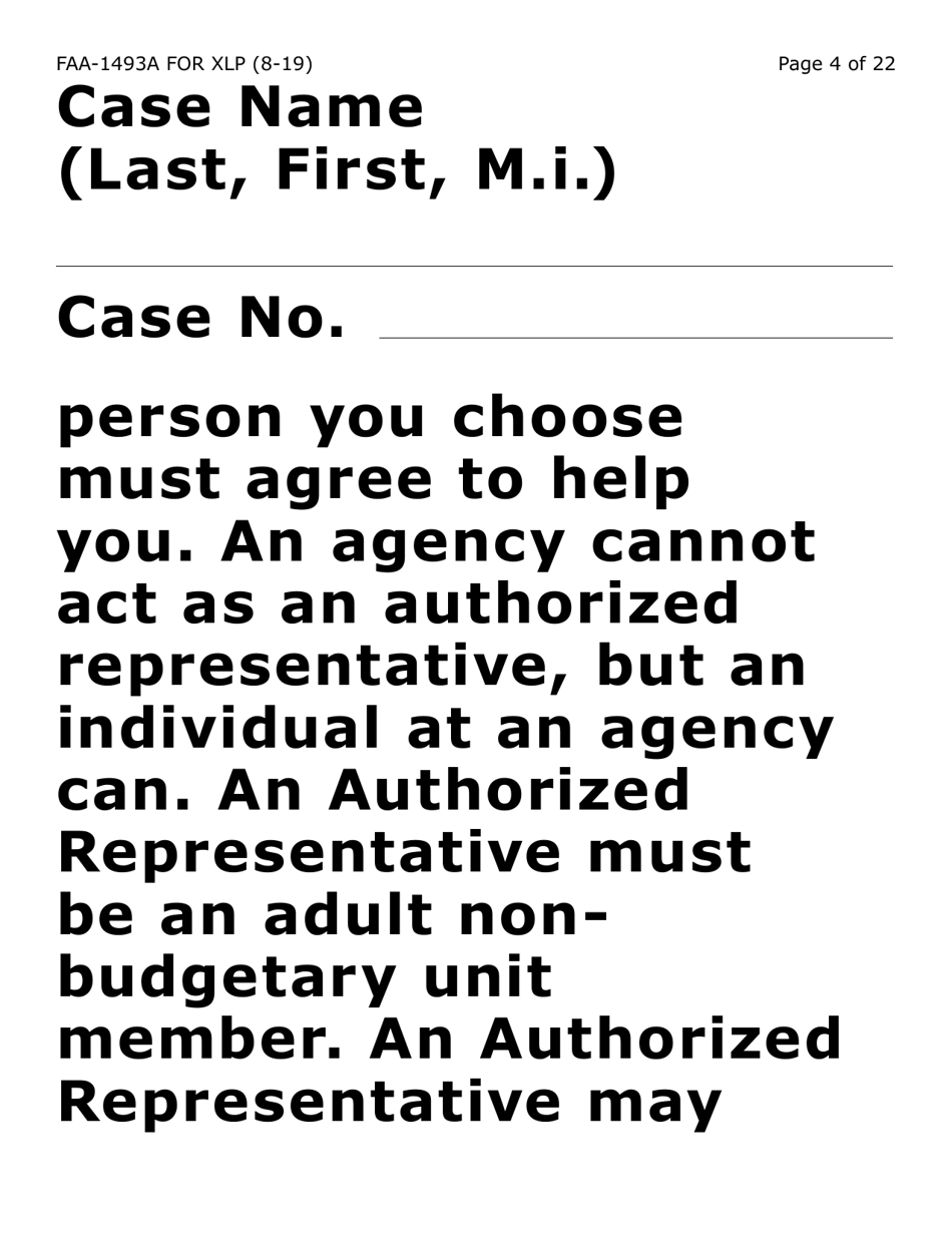 Form FAA-1493A-XLP Authorized Representative Request (Extra Large Print) - Arizona, Page 4