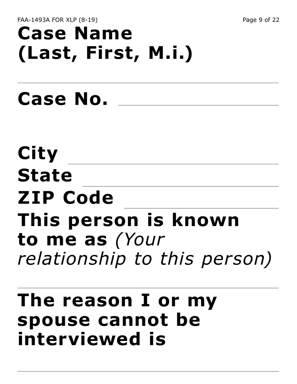 Form FAA-1493A-XLP Authorized Representative Request (Extra Large Print) - Arizona, Page 9