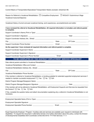 Form DDD-1328A Referral to Vocational Rehabilitation - Arizona, Page 2