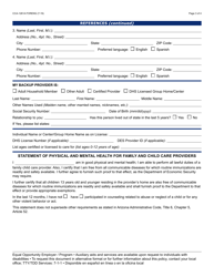 Form CCA-1261A Certified Family Child Care Provider Application - Arizona, Page 3