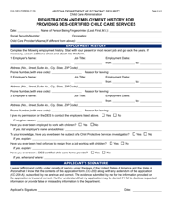 Form CCA-1261A Certified Family Child Care Provider Application - Arizona, Page 4