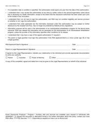 Form RSA-1312A Authorization for Disclosure of Health Information to Rsa - Arizona, Page 2