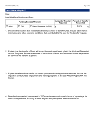 Form WIO-1075A Transfer of Funds Request Form - Arizona, Page 2