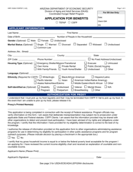 Form HRP-1028A Application for Benefits - Arizona